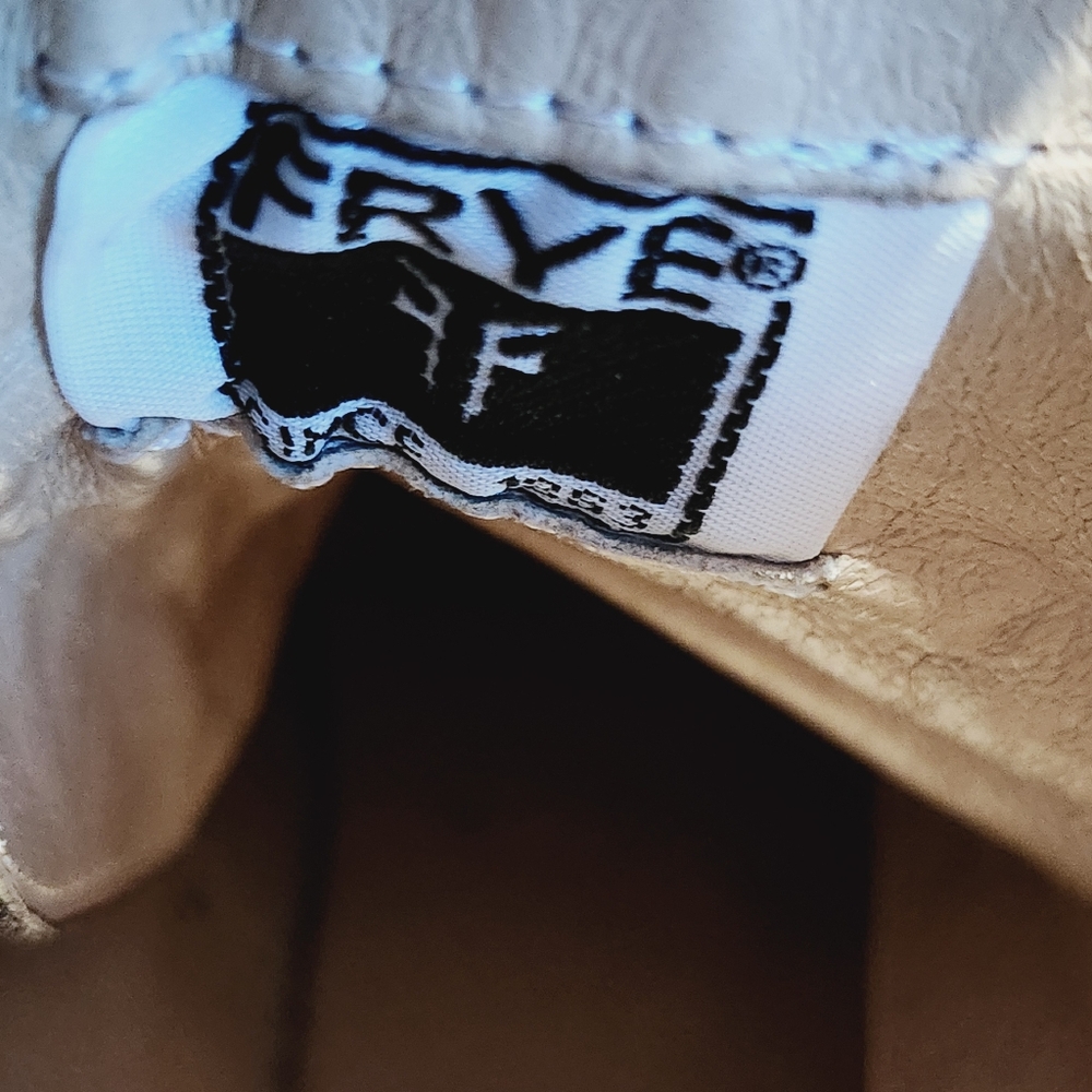 Frye Tan Leather Lace-Up Heeled Boots - Picture 11 of 15